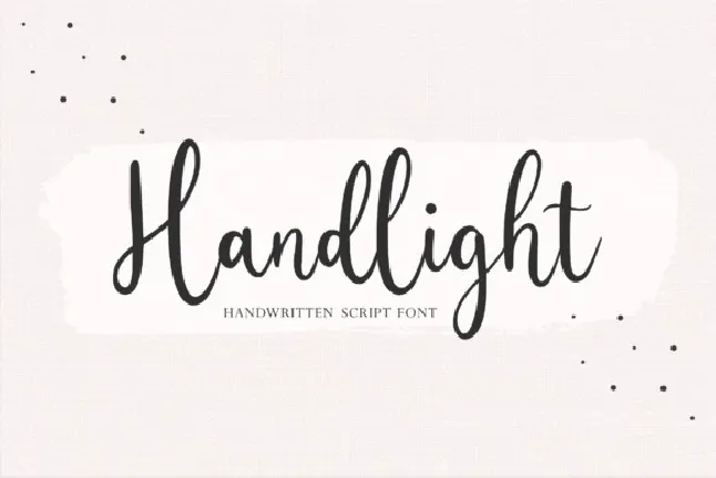 Handlight font