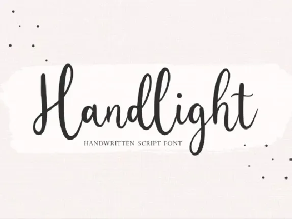 Handlight font