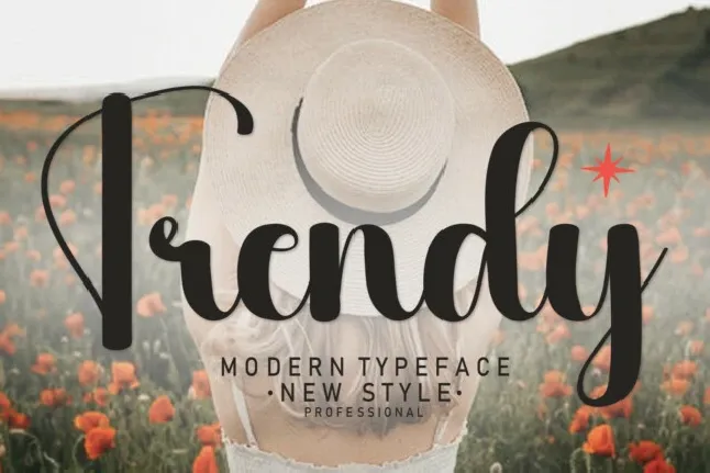 Trendy Script font