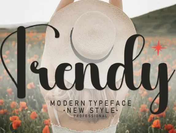 Trendy Script font