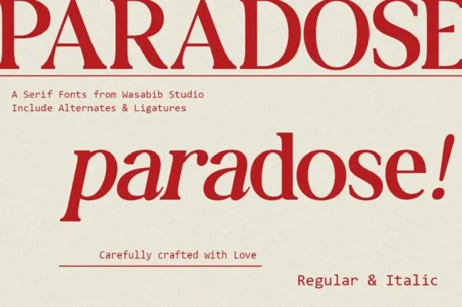 Ws Paradose font