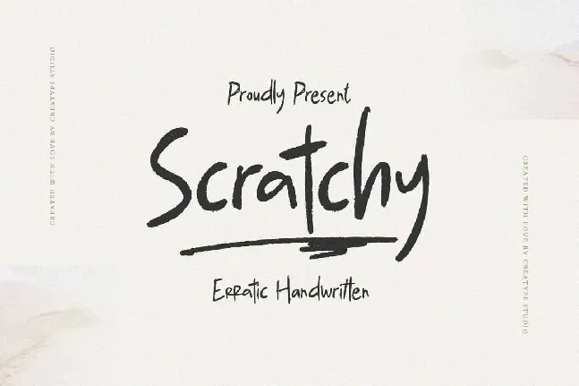 Scratchy font