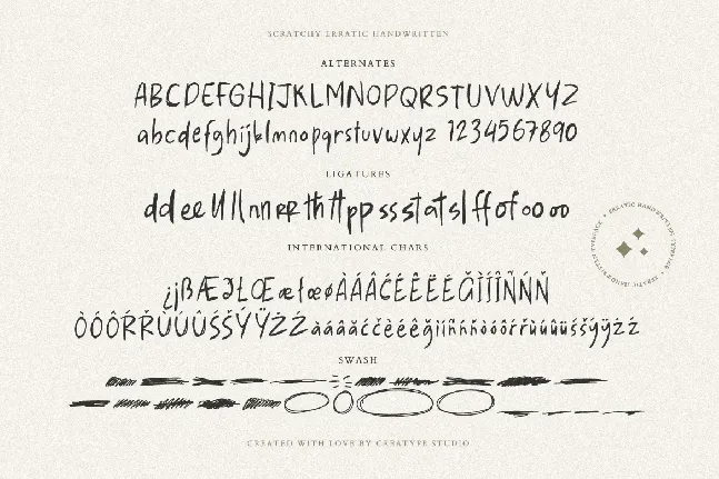 Scratchy font