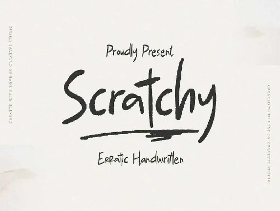 Scratchy font