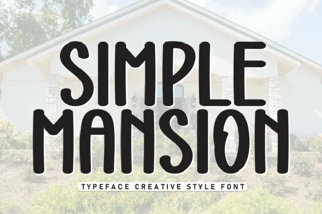 Simple Mansion Display font