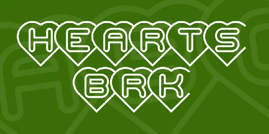 Hearts BRK font