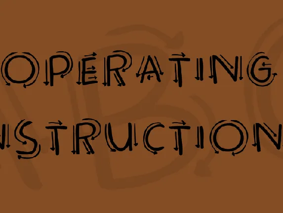 Operating instructions font