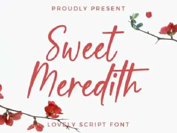 Sweet Meredith Script font