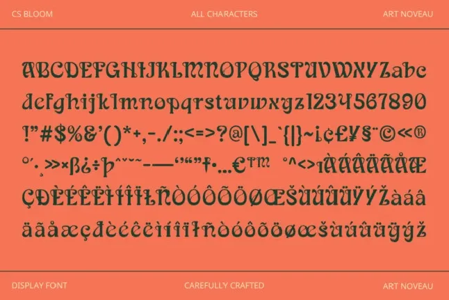 CS Bloom font