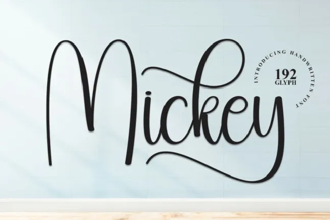 Mickey Script font