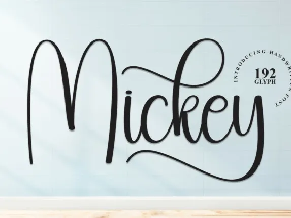 Mickey Script font