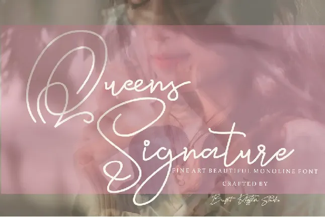 Queens Signature font