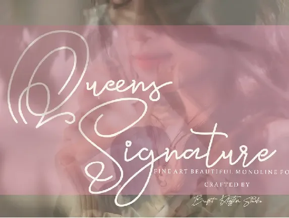 Queens Signature font