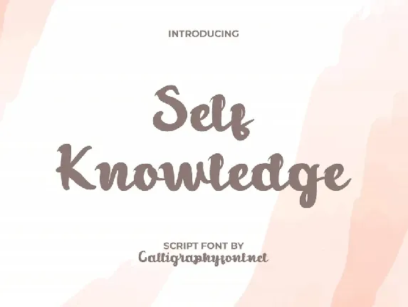 SelfKnowledgeDemo font