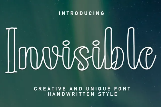 Invisible Script font