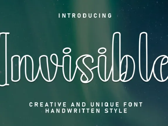 Invisible Script font