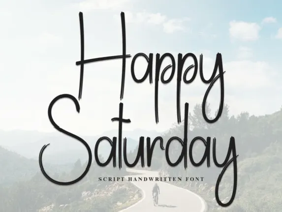 Happy Saturday Handwritten font