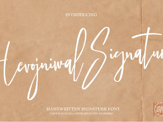 Hevojniwal Signature font