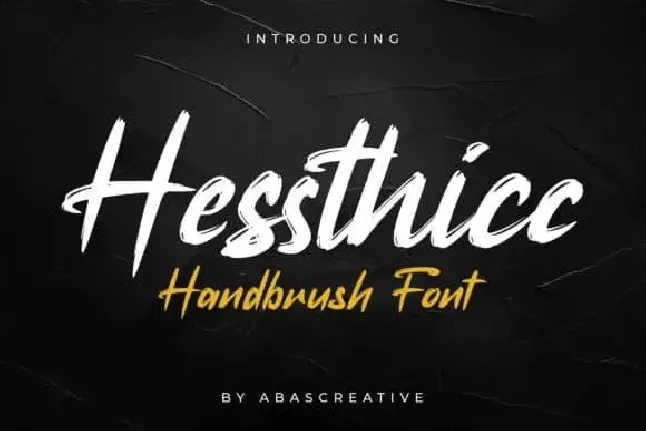 Hessthicc Brush font