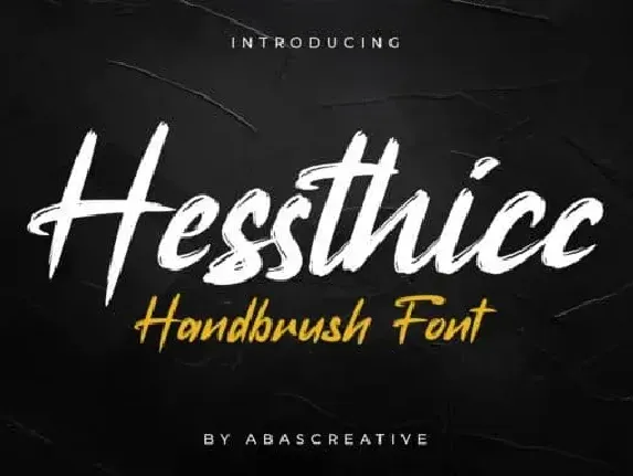 Hessthicc Brush font