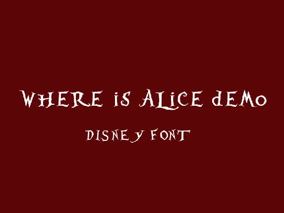 Where is Alice demo font