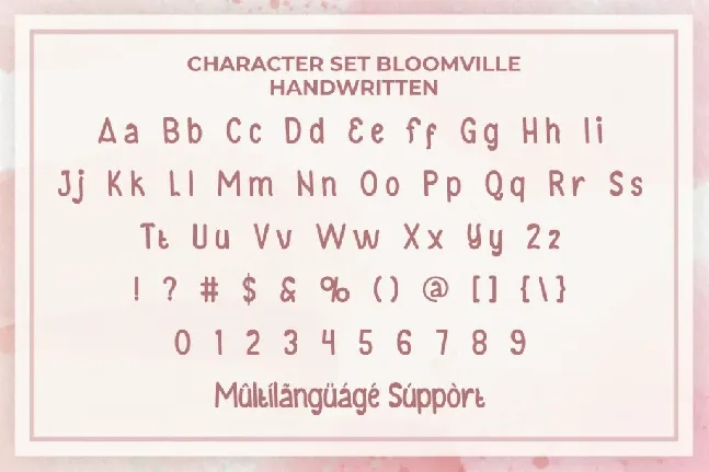 BloomvilleDemo font