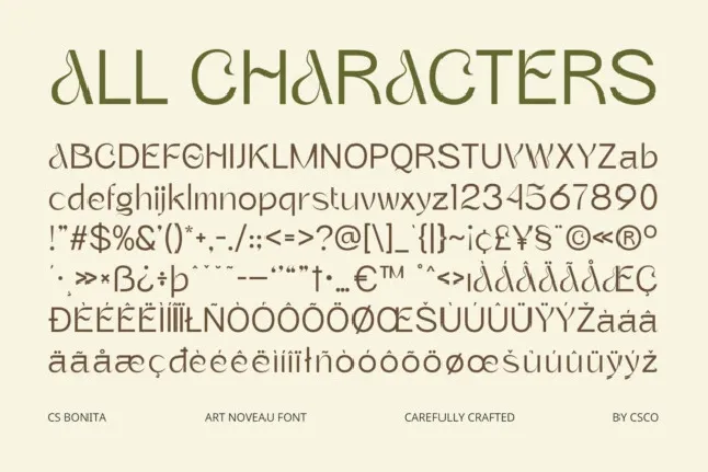 CS Bonita font