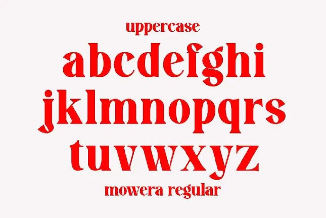 Mowera font