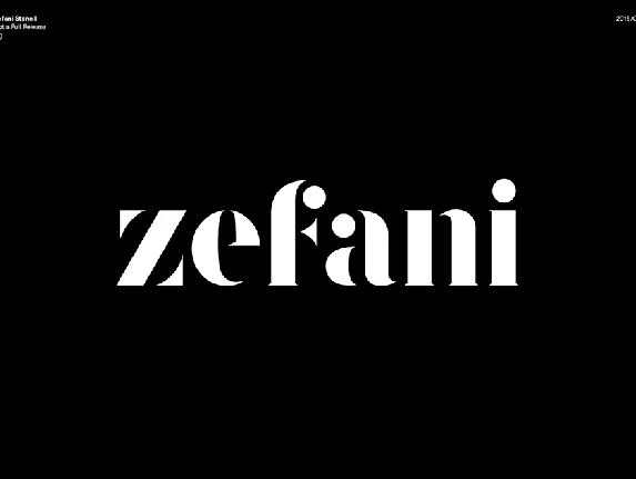 Zefani font