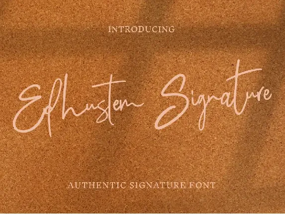 Edhustem Signature font