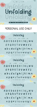 Unfolding font