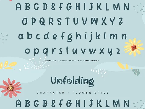 Unfolding font