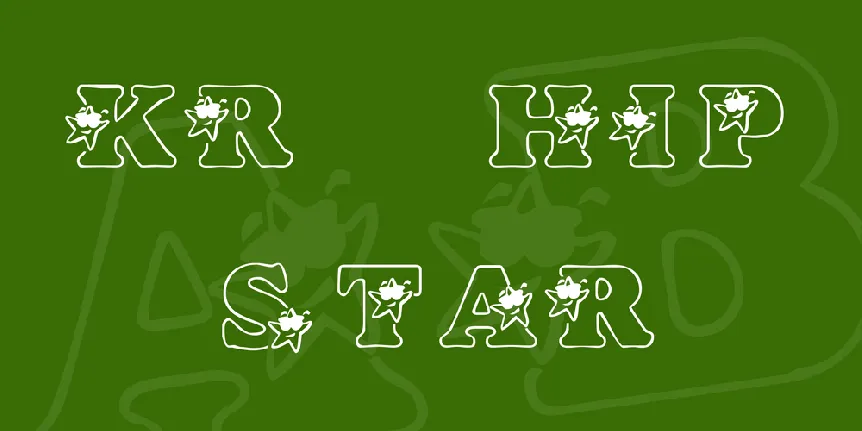 KR Hip Star font