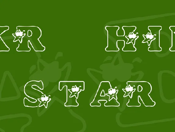 KR Hip Star font