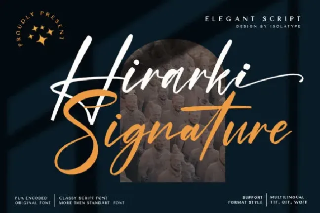 Hirarki Signature font