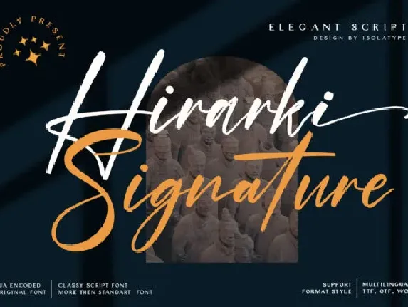 Hirarki Signature font