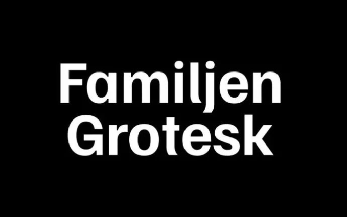 Familjen Grotesk font