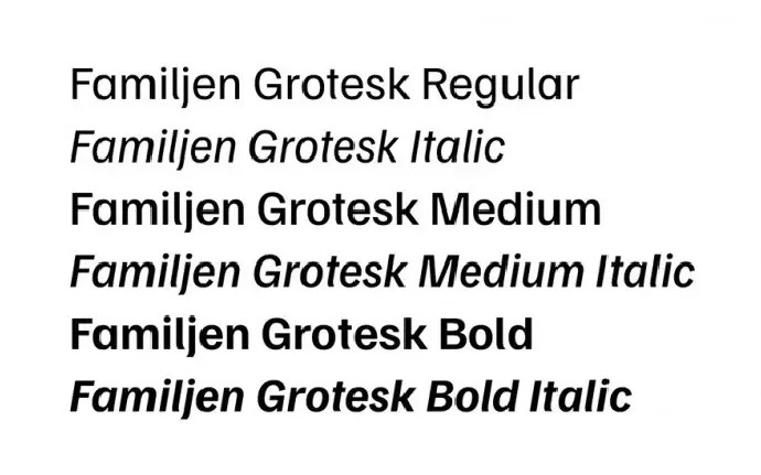 Familjen Grotesk font