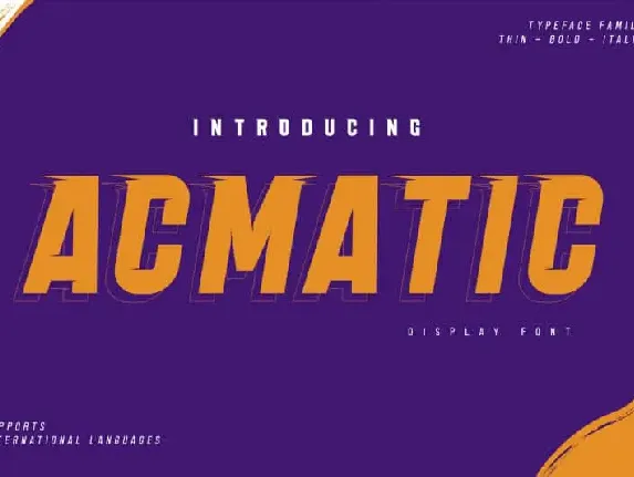 Acmatic Display font