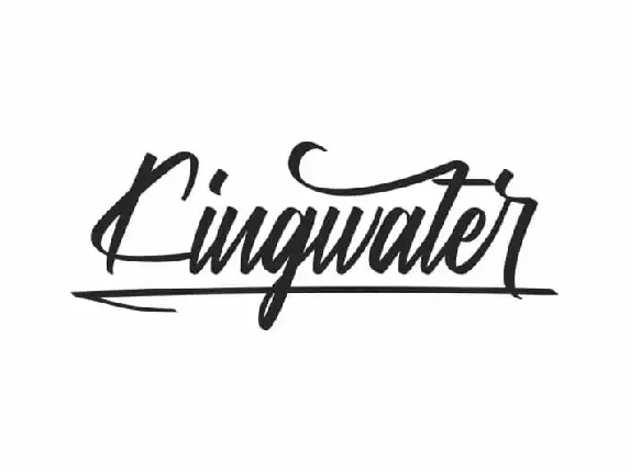 Kingwater Brush Hand Lettering font