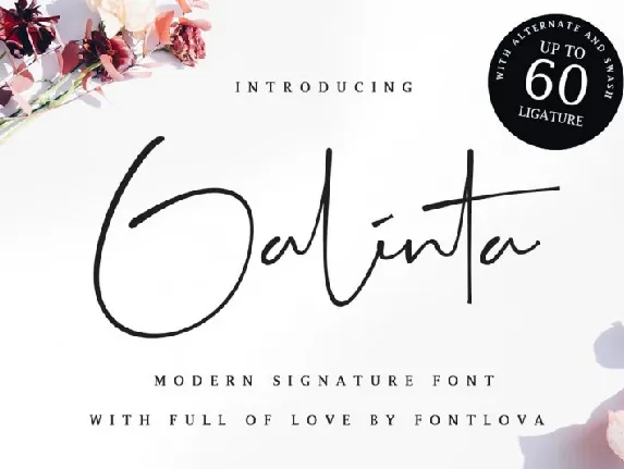 Galinta Signature font