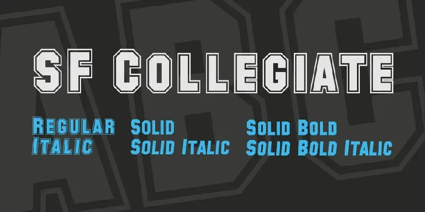 SF Collegiate font