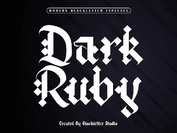 Dark Ruby font