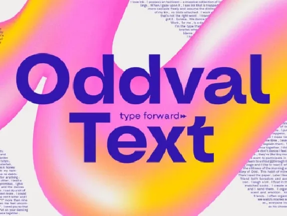 Oddval Text Family font