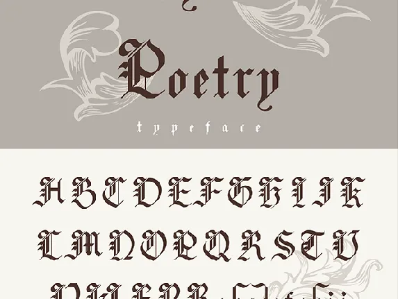 Lyric Poetry font