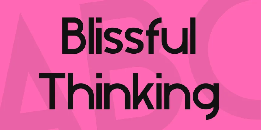 Blissful Thinking font