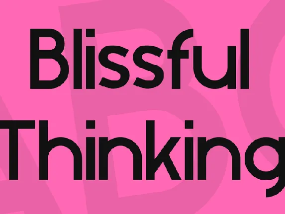 Blissful Thinking font