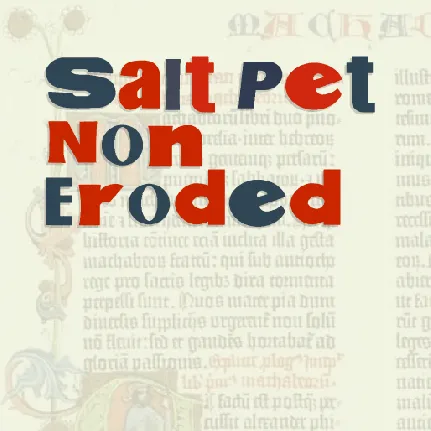 Salt Pet Non Eroded font