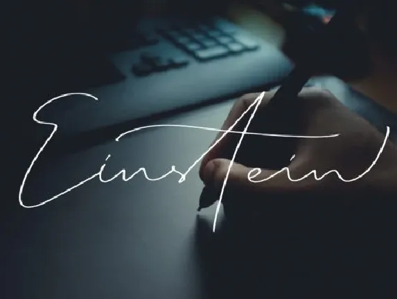 Einstein Signature font