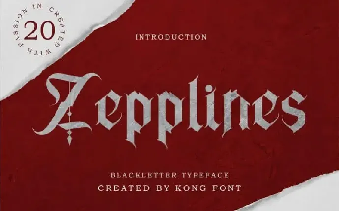 Zepplines font